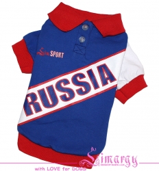 Футболка "Russia" синяя Размер XS