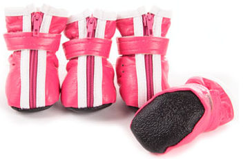 Ботиночки-носочки из кожзама розовые  Размер -