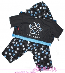 Дождевик ECOstyle "E-Paws" голубой для мальчика Размер ML
