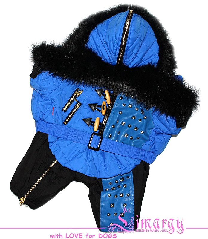 Комбинезон "Fur Zip" синий для мальчика Размер -