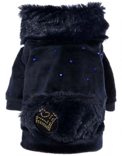 Кофта "Fur" синяя  Размер M