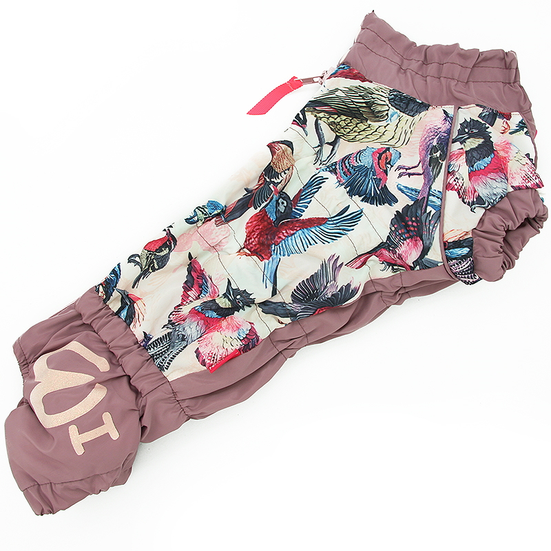 Комбинезон "Птички" для таксы на девочку Размер ТС2