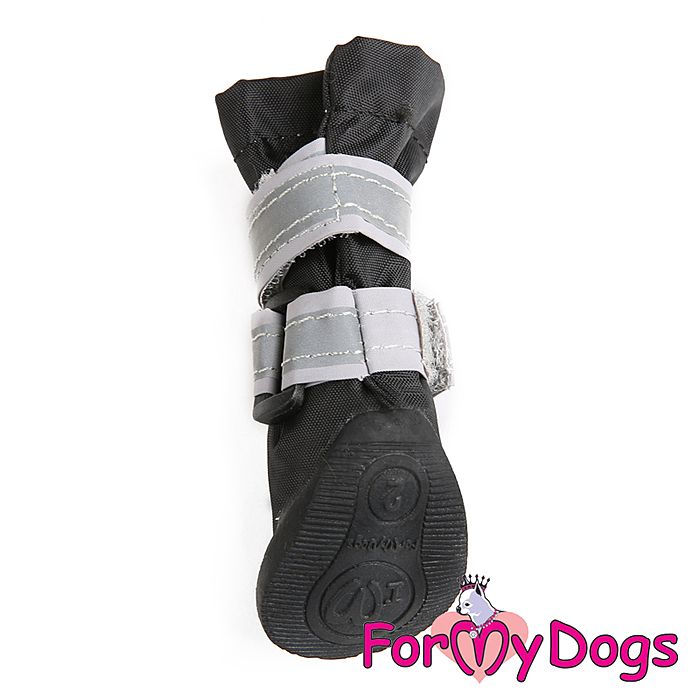 Сапожки FMD для мопсов и корги черные с серым - 39750 Сапожки FMD для мопсов и корги черные с серым-39750