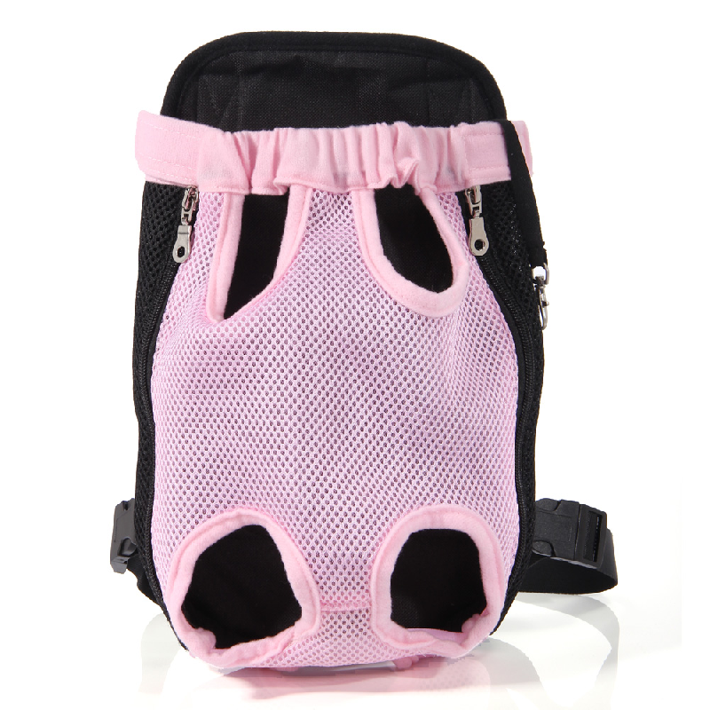 Нейлоновый рюкзак-слинг для собак розовый Размер -